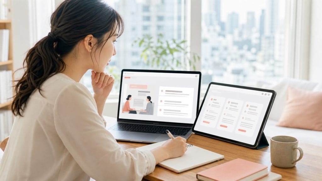 転職エージェントと転職サイトの違いを比較し、自分に合う使い方を考える人