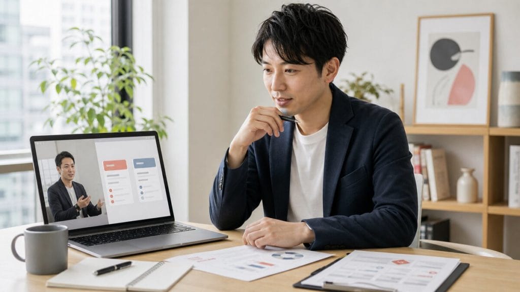 年収アップを目指すITエンジニアが、転職エージェントに相談する場面