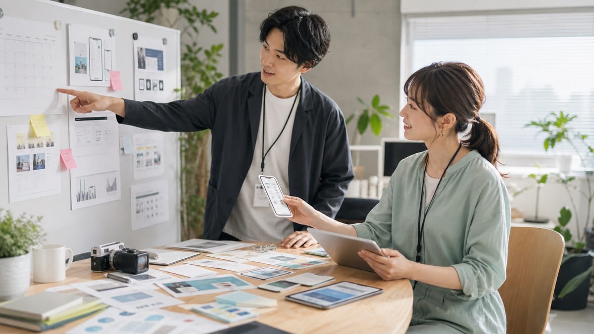 Web運用・SNS運用・制作補助・データ分析などITクリエイティブ職をイメージしたサムネイル