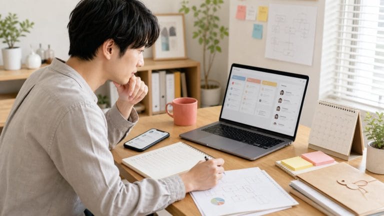 副業の作業を効率化するため、クラウドソーシングで外注タスクを整理する人
