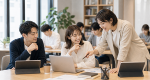 スクールでデジタルスキルを学ぶワークシーン